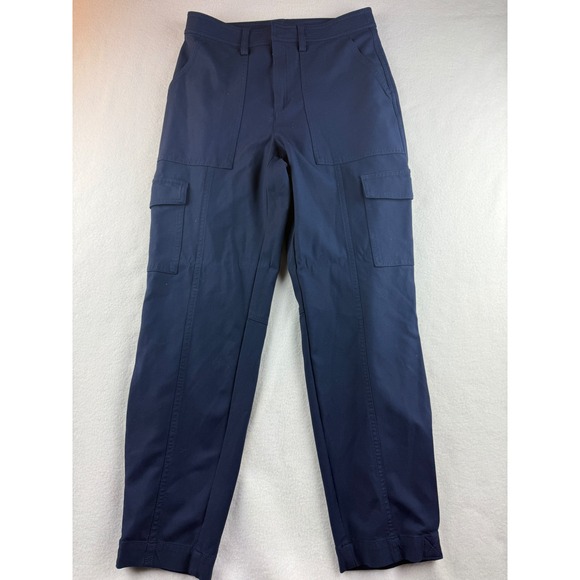 Banana Republic Pants - Banana Republic Navy Blue Cargo Pants Women Size 6L Flat Front Utility